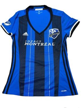adidas Women’s MLS Montreal Impact Blue Soccer Jersey Medium